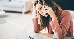 upset woman on phone